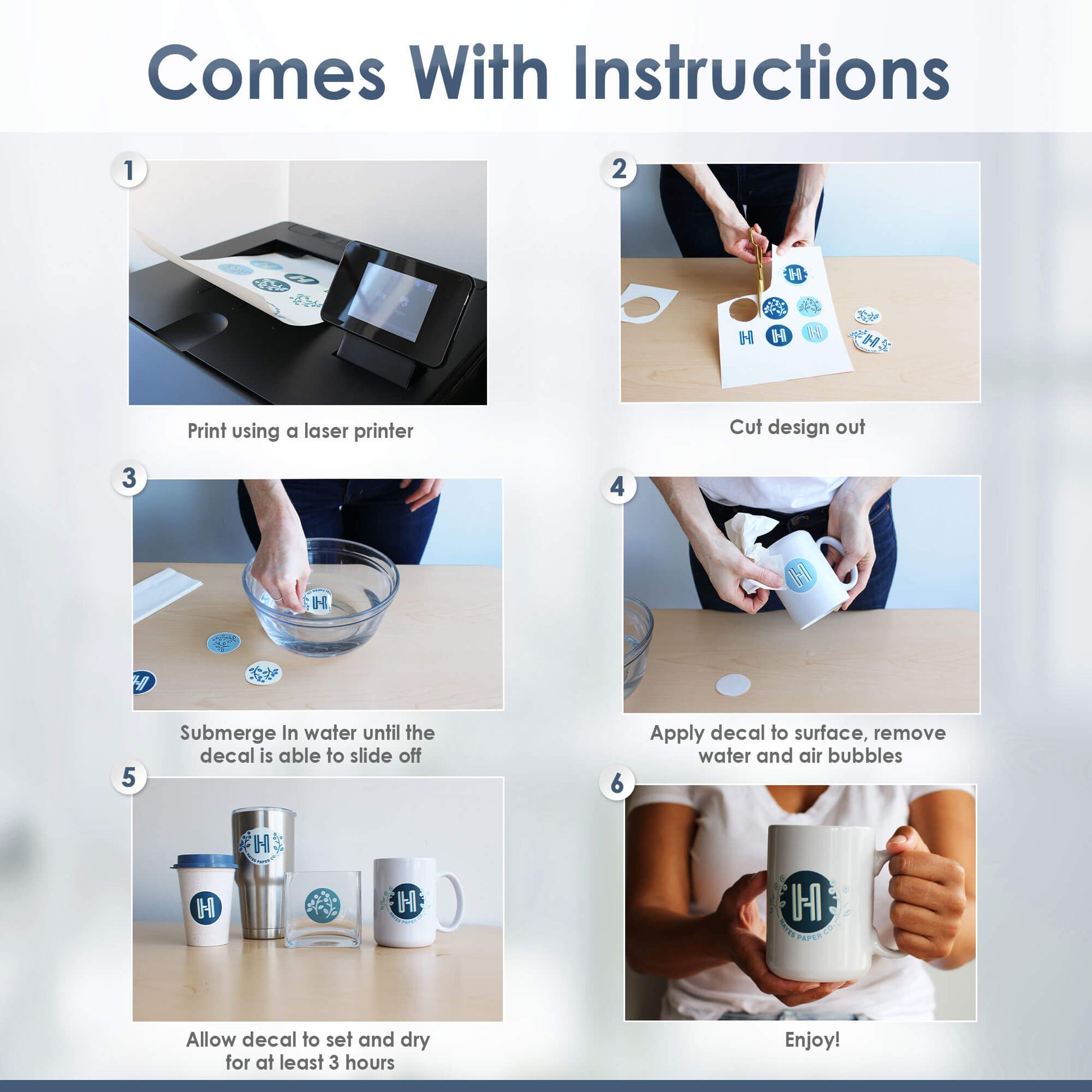 waterslide decal paper, decal paper, waterslide, laser printer, laser waterslide decal paper, clear decal, clear waterslide decal paper, Hayes Paper Co, Hayes Paper