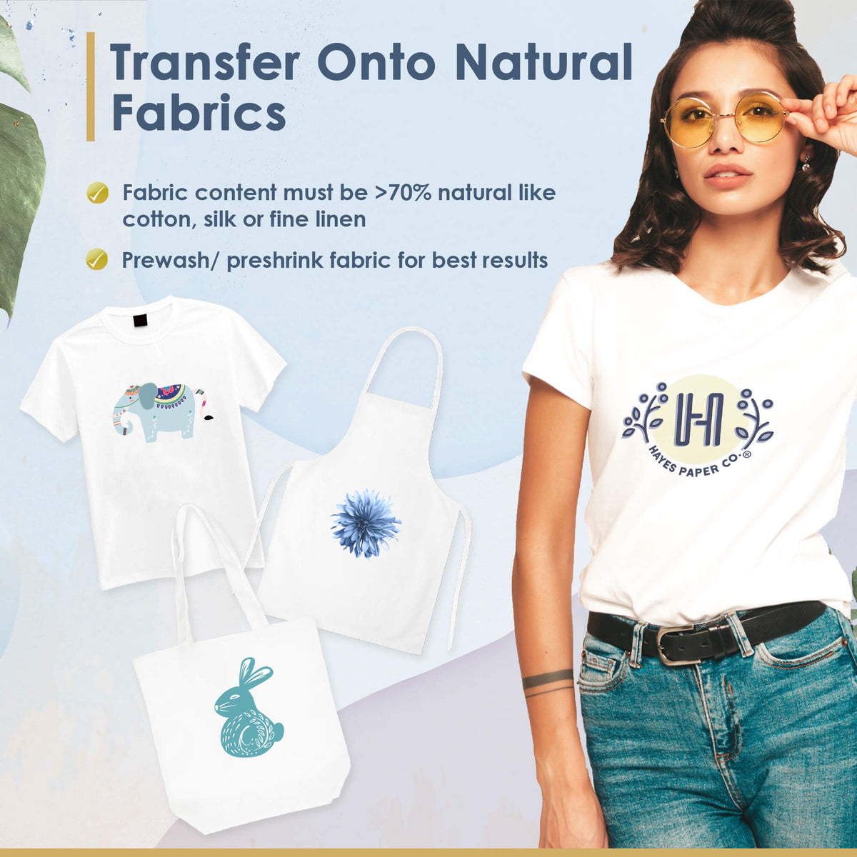 Hayes Paper Co.® Transparent Heat Transfer Paper