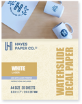White Laser Waterslide Decal Paper
