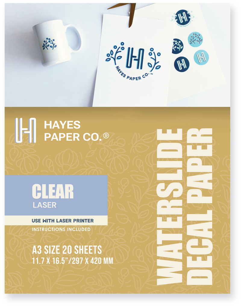 3 Fogli A4 Carta Decalcomanie Trasparente Per Stampanti Laser - Waterslide Paper
