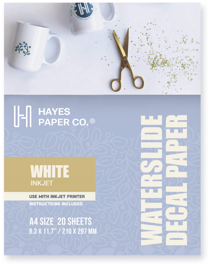 White Inkjet Waterslide Decal Paper