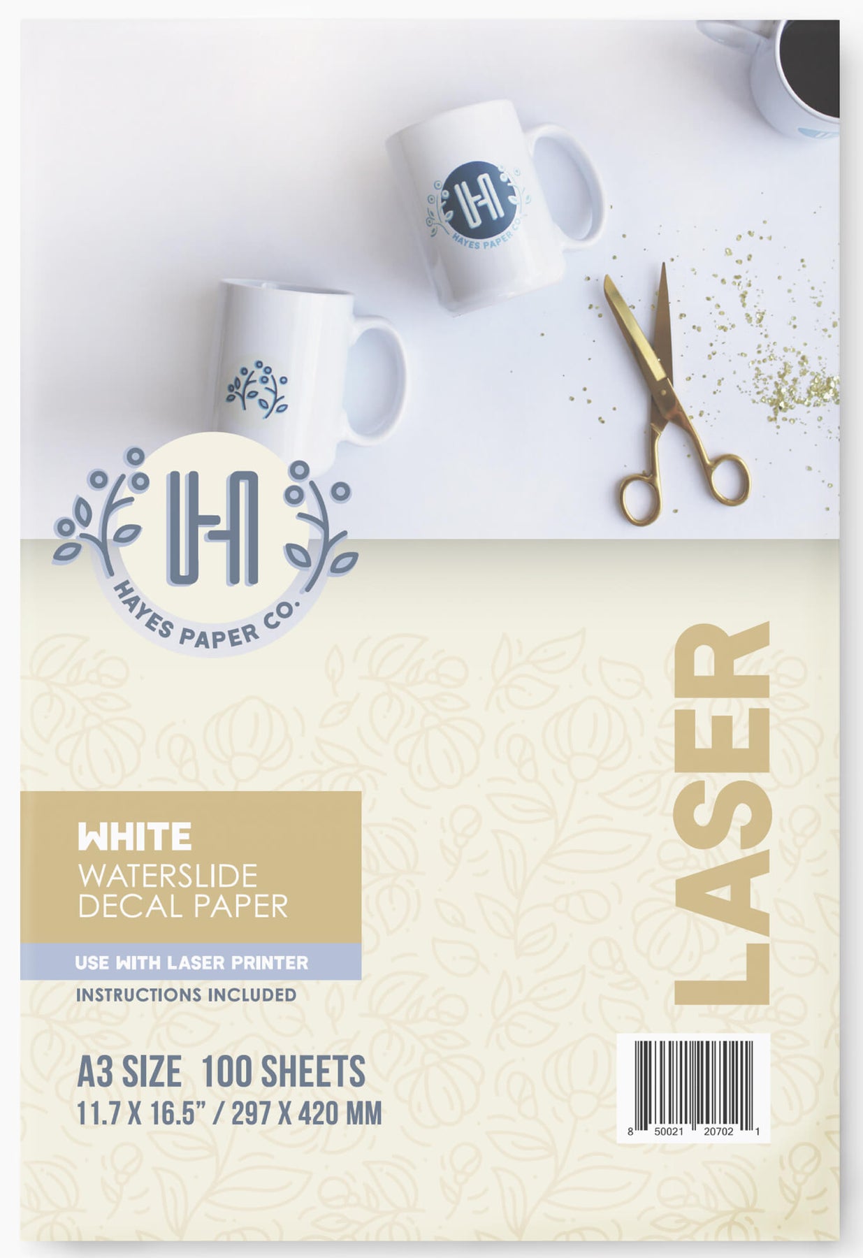 Hayes Paper Co.® Glossy White Vinyl Paper