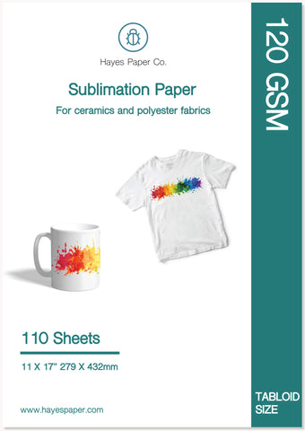 Hayes Paper Co. Sublimation Paper Fo rheat Pressing Onto T-shirts and Ceramic MU - New