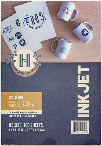 Clear Inkjet Waterslide Decal Paper