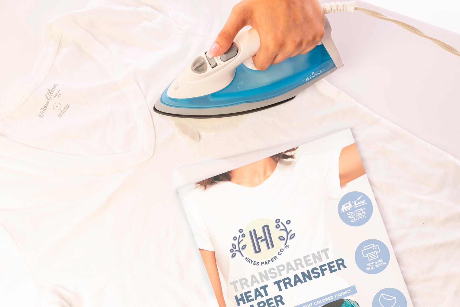 Hayes Paper Co.® Transparent Heat Transfer Paper |Apply to Fabrics