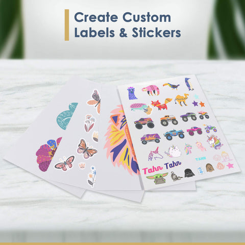 Printable Matte Vinyl Sticker Paper by Hayes Paper Co, A4 size, 15 Sheets, Size: A4 Paper 8.25 x 11.75, White
