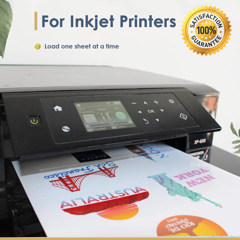  Printable Vinyl for Inkjet Printer -28 Pack Matte