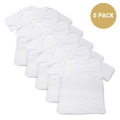 Sublimation T-Shirts, white polyester t-shirts, 5 pack of sublimation t-shirts